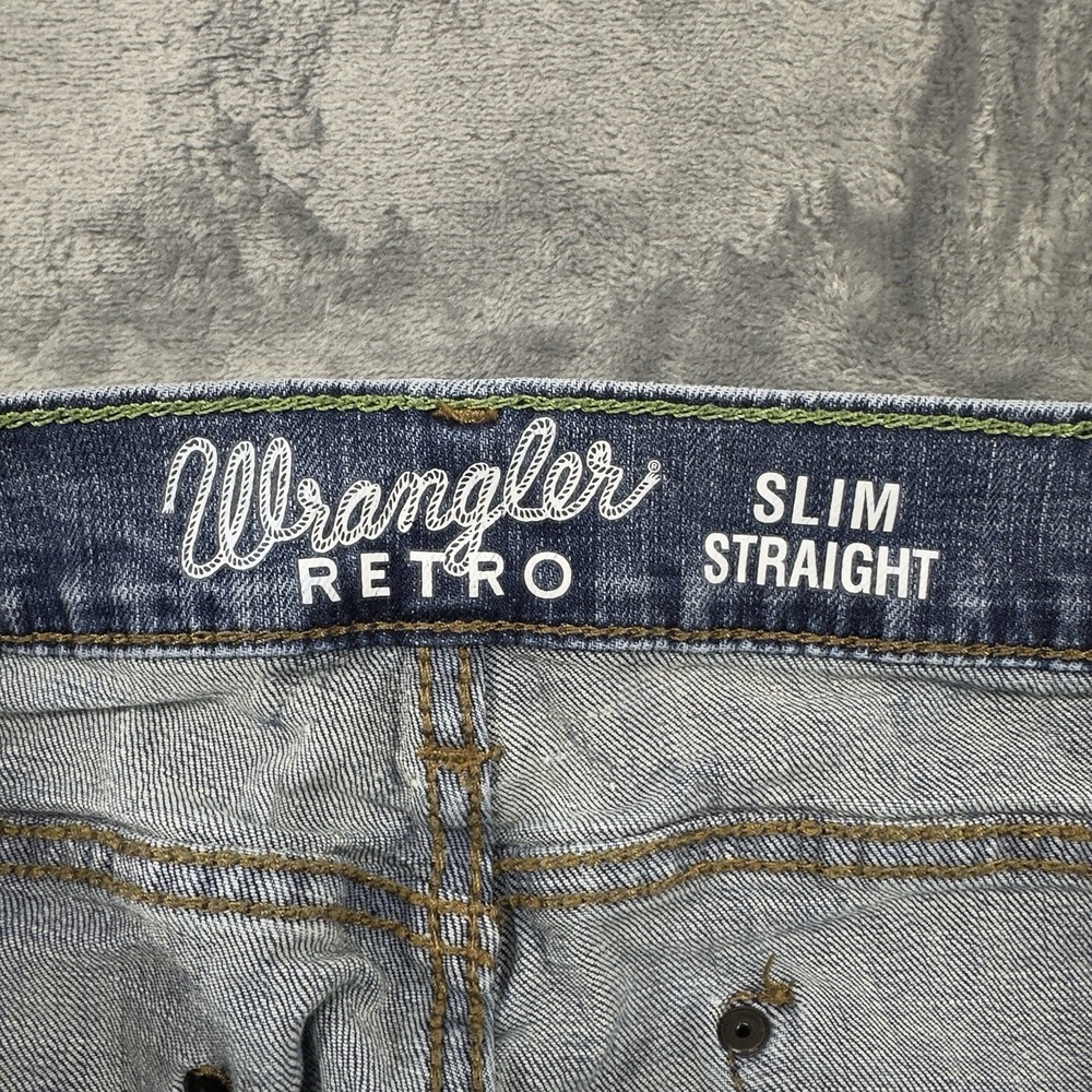 Wrangler Retro Jeans Mens 36x33 (34x31) Slim Boot Cowboy Western Denim Workwear - Picture 3 of 8
